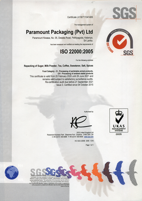 PACKAGING iso